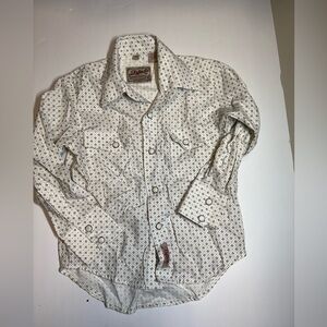 Ratler kids Cream Patterned Western Shirt